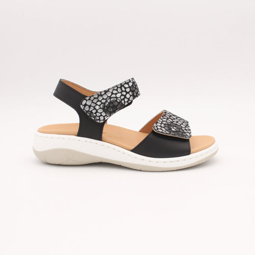 Sandalia plana Descanflex 18550 Negro