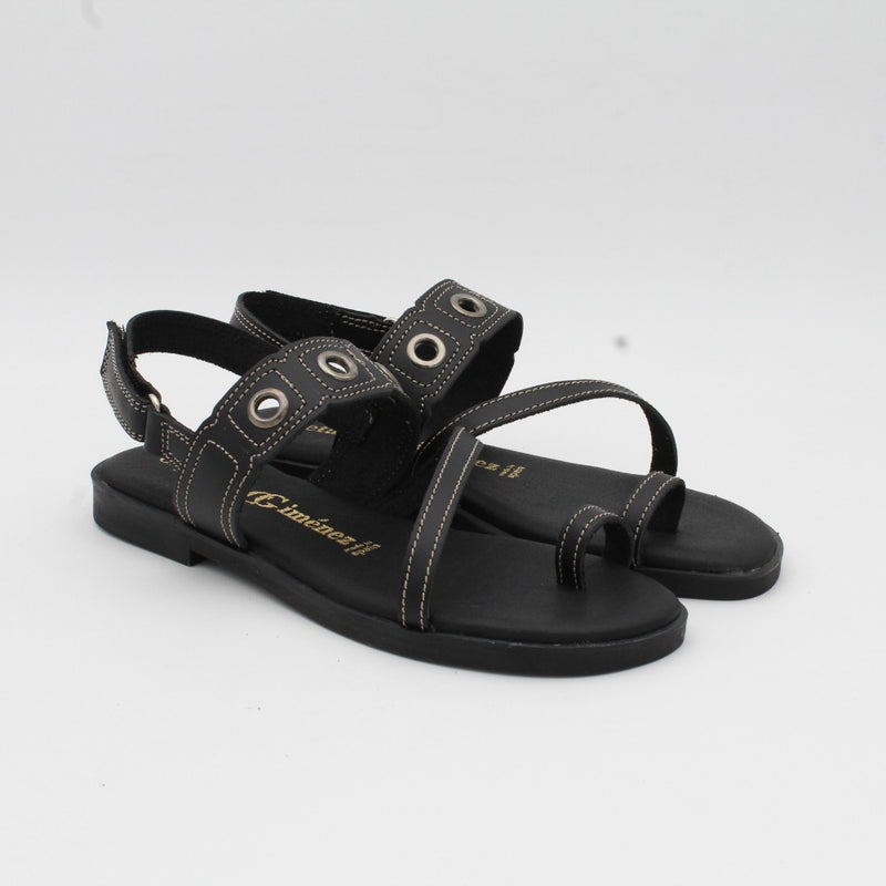 SANDALIA PLANA NEGRO 14437