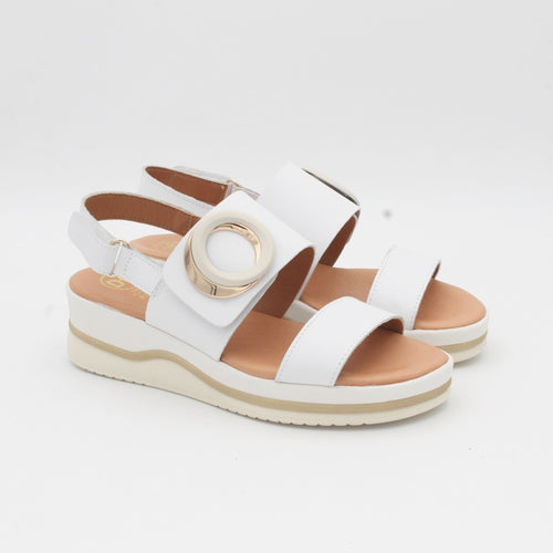 SANDALIA PLATAFORMA DESCANFLEX 21121 BLANCO