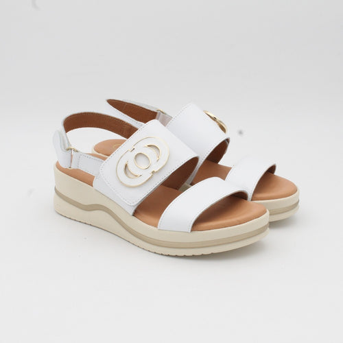 SANDALIA CUÑA BLANCO 21221