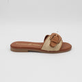 SANDALIA PLANA CAMEL 14435
