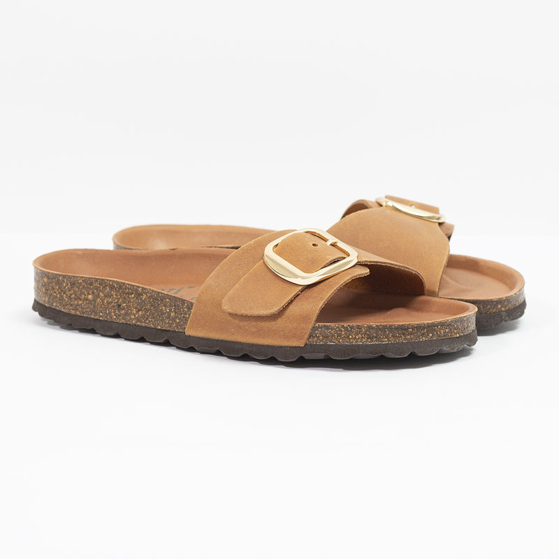 SANDALIA PLATAFORMA PIEL NUBI TOPO 9761
