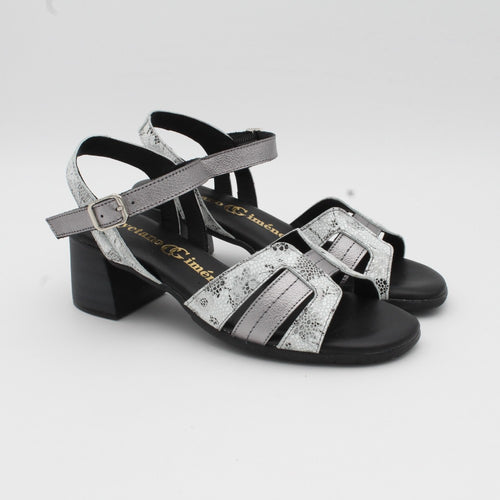 SANDALIA TACON PLATA 15562