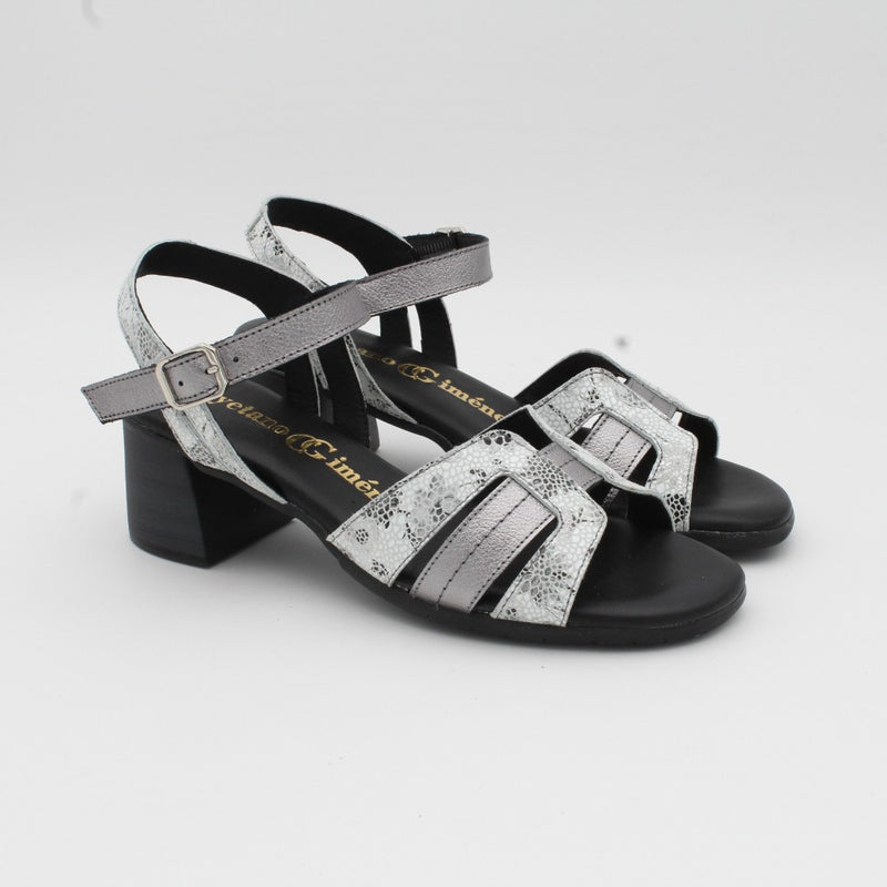 SANDALIA TACON PLATA 15562