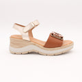 SANDALIA PLATAFORMA DESCANFLEX 21111 NAPA HOJA SECA