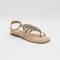 SANDALIA PLANA BEIG 72010