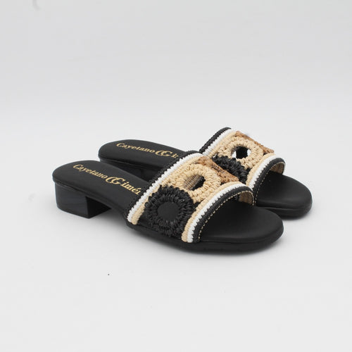 SANDALIA PLANA NEGRO 14430
