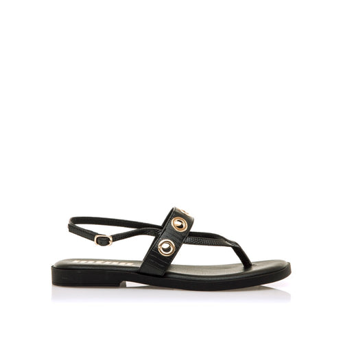 SANDALIA PLANA NEGRO 55755