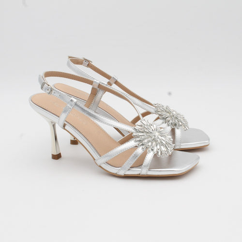 SANDALIA TACON PLATA 56006