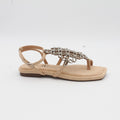 SANDALIA PLANA BEIG 72010
