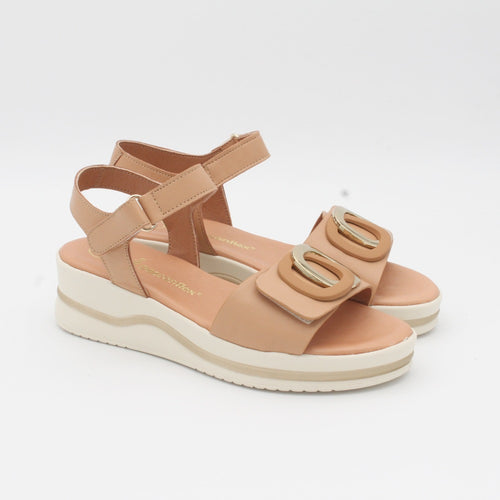 SANDALIA PLATAFORMA DESCANFLEX 21120 CAMEL