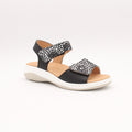 Sandalia plana Descanflex 18550 Negro