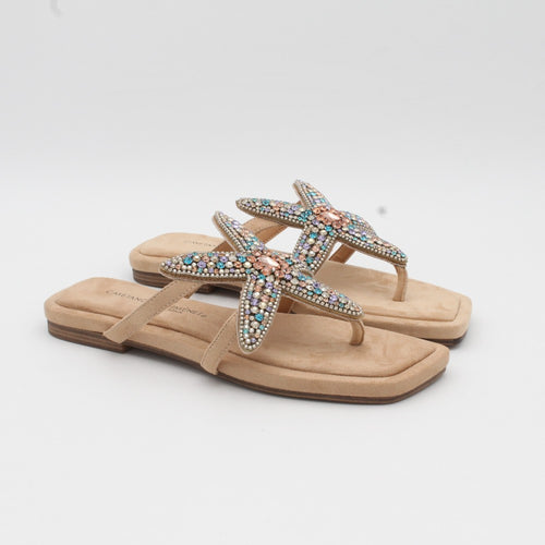 SANDALIA PLANA BEIG 72009