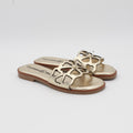 SANDALIA PLANA PLATINO 14438