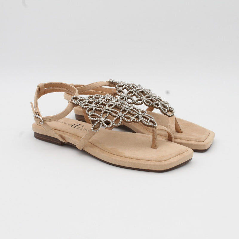 SANDALIA PLANA BEIG 72010
