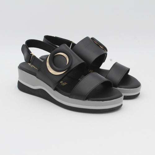 SANDALIA PLATAFORMA DESCANFLEX 21121 NEGRO