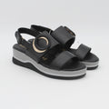 SANDALIA PLATAFORMA DESCANFLEX 21121 NEGRO