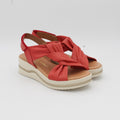 SANDALIA PLATAFORMA DESCANFLEX 25535 ROJO