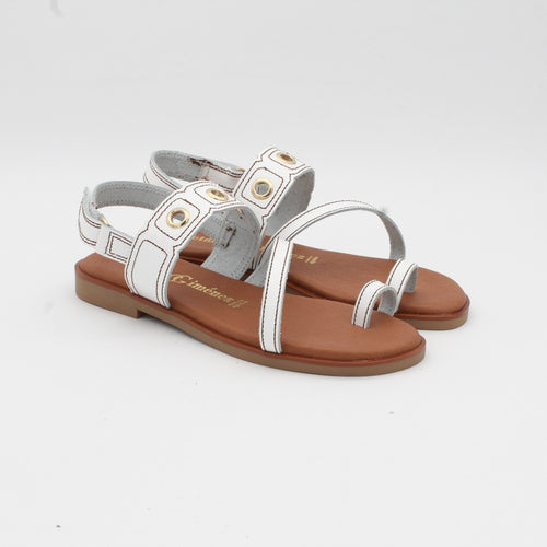 SANDALIA PLANA BLANCO 14437