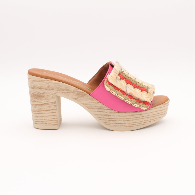 SANDALIA TACÓN CAYETANO GIMÉNEZ 11665 FUXIA