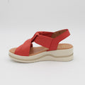 SANDALIA PLATAFORMA DESCANFLEX 25535 ROJO