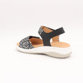 Sandalia plana Descanflex 18550 Negro