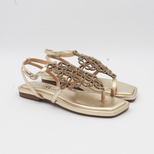 SANDALIA PLANA GOLD 72010