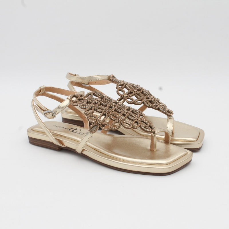SANDALIA PLANA GOLD 72010
