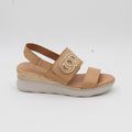 SANDALIA CUÑA CAMEL 21221