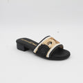 SANDALIA PLANA NEGRO 14430