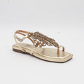 SANDALIA PLANA GOLD 72010