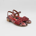 SANDALIA TACON ROJO 14440