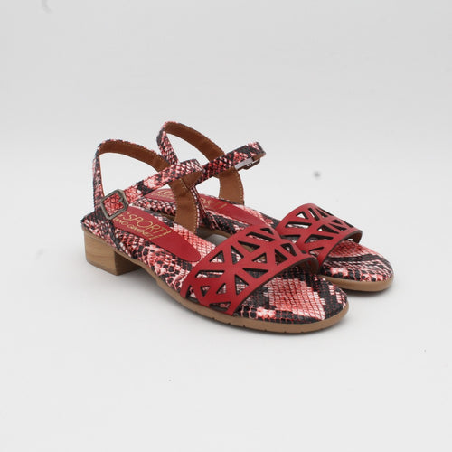 SANDALIA TACON ROJO 14440