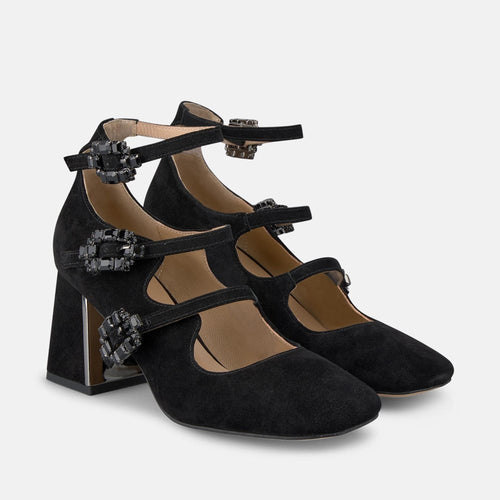 ZAPATO TACON ALMA EN PENA I250301 SUEDE BLACK