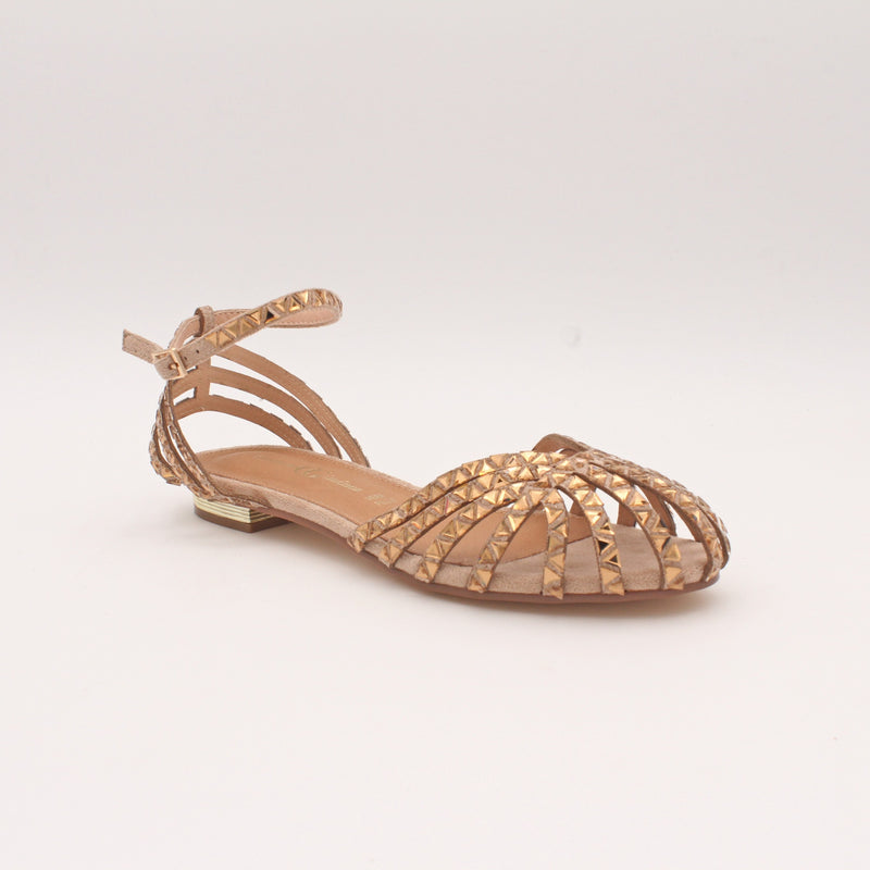 SANDALIA PLANA CAYETANO GIMÉNEZ 58005 BRONCE